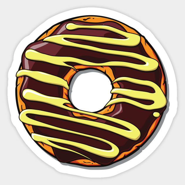 Chocolate Donut, Doughnut, Frosting, Glaze, Icing Sticker by Jelena Dunčević